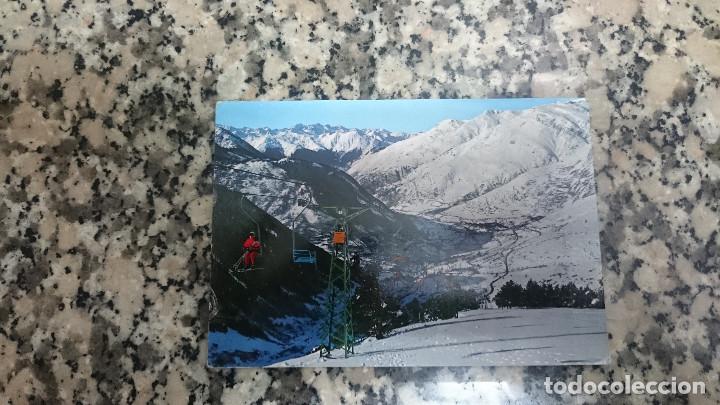 Postales: POSTAL PIRINEOS DE LERIDA EL VALLE DE ARAN LA BAQUEIRA TELESILLA N&ordm;1 CIRCULADA