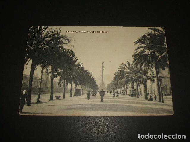 Postales: BARCELONA PASEO DE COLON - Foto 1