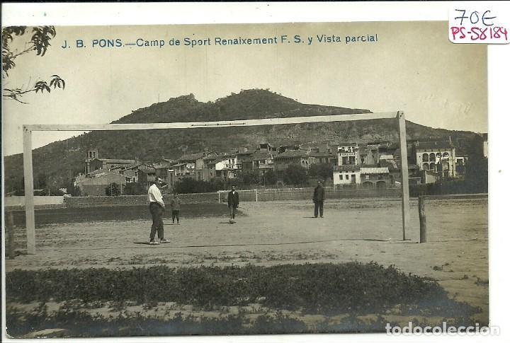 Postkarten: (PS-58184)POSTAL FOTOGRAFICA DE PONS-CAMP DE SPORT RENAIXAMENT F.S. Y VISTA PARCIAL