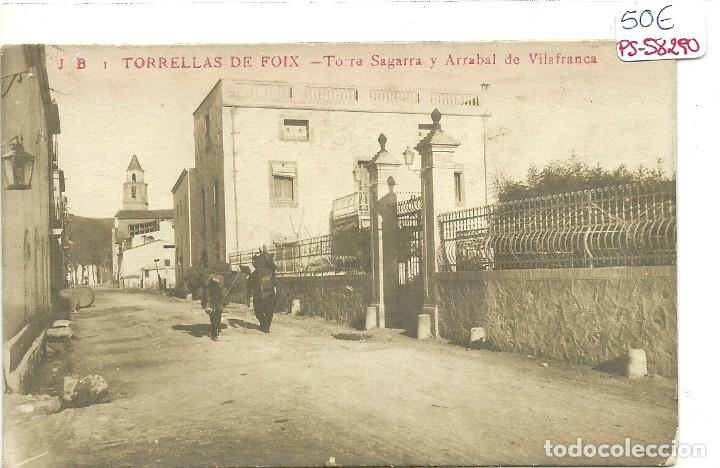 Postkarten: (PS-58290)POSTAL FOTOGRAFICA DE TORRELLAS DE FOIX-TORRE SEGARRA Y ARRABAL DE VILAFRANCA.J.B.