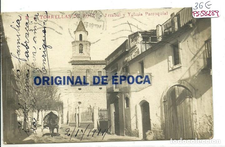 Postkarten: (PS-58289)POSTAL FOTOGRAFICA DE TORRELLAS DE FOIX-ARRABAL Y IGLESIA PARROQUIAL.J.B.