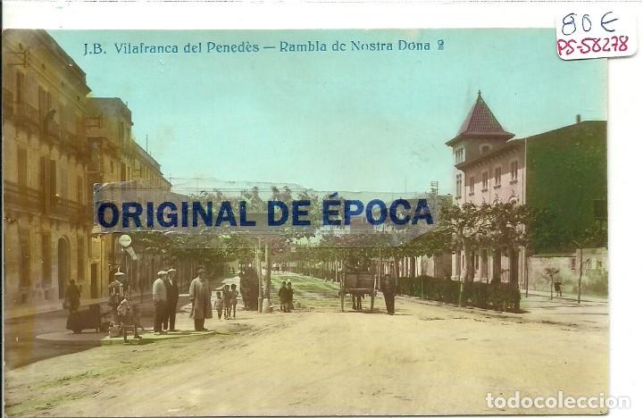 Postkarten: (PS-58278)POSTAL FOTOGRAFICA DE VILAFRANCA DEL PANADES-RAMBLA DE NOSTRA DONA.J.B.