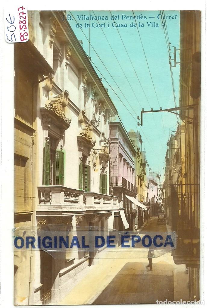 Postkarten: (PS-58277)POSTAL FOTOGRAFICA DE VILAFRANCA DEL PANADES-CARRER DE LA CORT I CASA DE LA VILA.J.B.