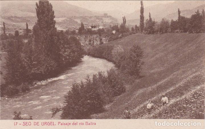 Cartoline: seo de urgel, paisaje del rio balira, lerida