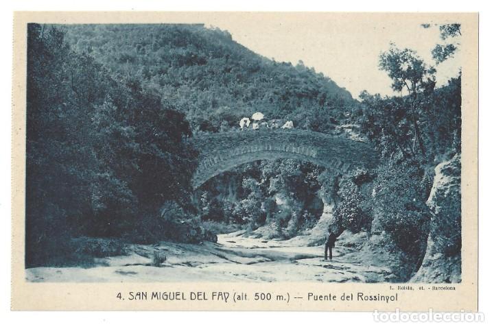 Postales: SAN MIGUEL DEL FAY.- N&ordm; 4, PUENTE DEL ROSSINYOL, FOT. ROISIN. BARCELONA- SIN CIRCULAR