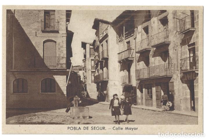 Postales: POBLA DE SEGUR.- CALLE MAYOR. EDICIONES ARGENTERIA. ANIMADA. L&Eacute;RIDA- SIN CIRCULAR