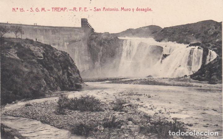 Postales: s.g.m,, tremp, r.f.e,, san antonio, muro y desague, lerida