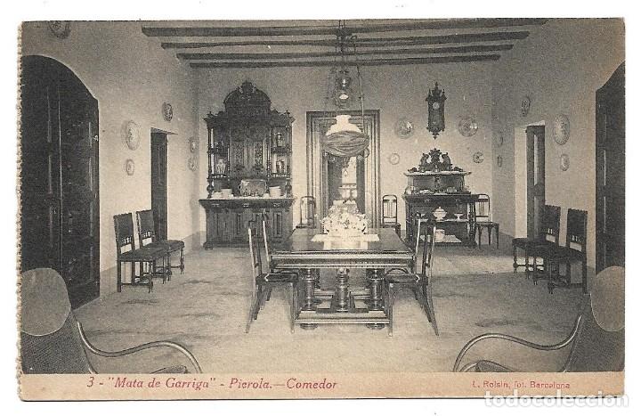 Postales: MATA DE GARRIGA N&ordm; 3 PIEROLA / COMEDOR / FOTO L. ROISIN / SIN FRANQUEAR