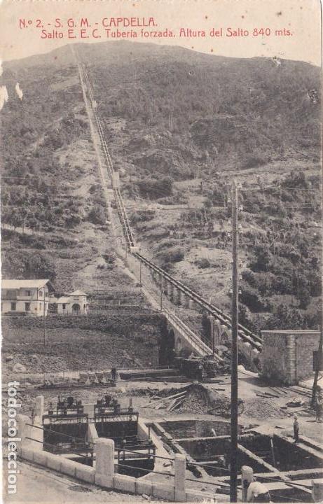 Postales: capdella, cabdella, salto eec tuberia forzada, lerida - Foto 1