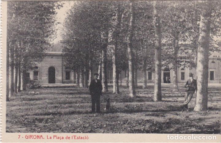 Postales: girona, la pla&ccedil;a de l&acute;estacio, gerona - Foto 1