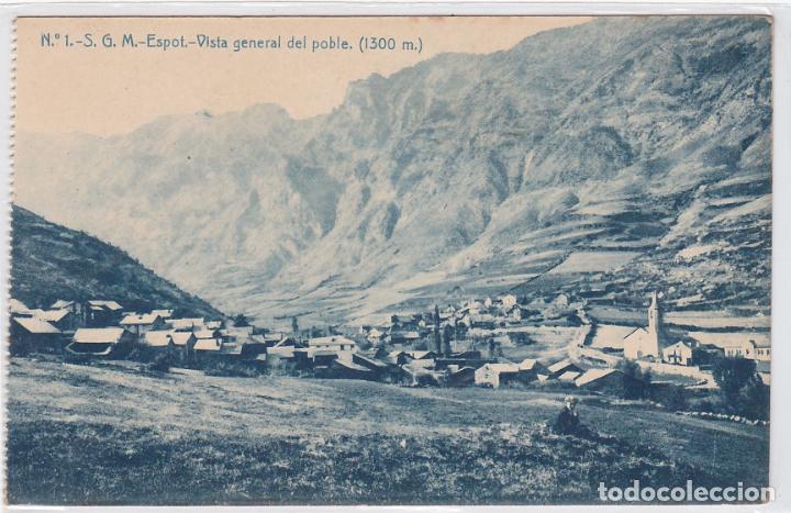 Postales: s.g.m., espot, vista general del poble, lerida