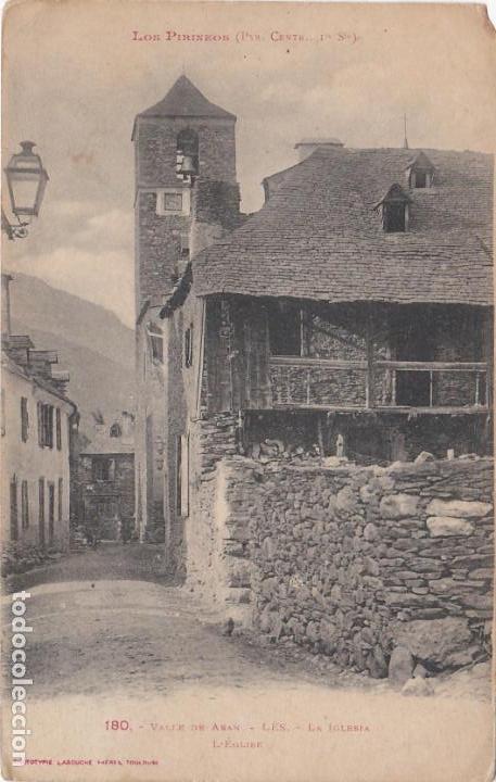 Postales: valle de aran, les, la iglesia, lerida