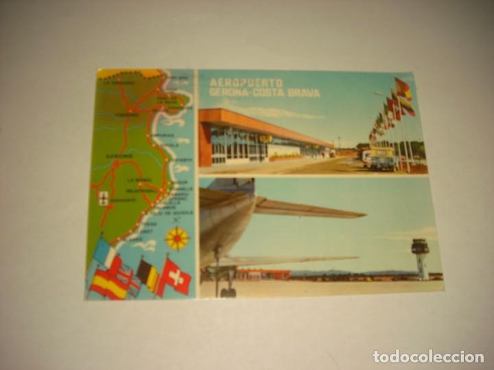 Postales: AEROPUERTO DE GERONA, CIRCULADA 1967.