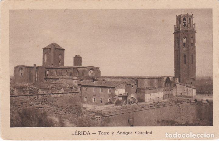 Postales: lerida, torre y antigua catedral