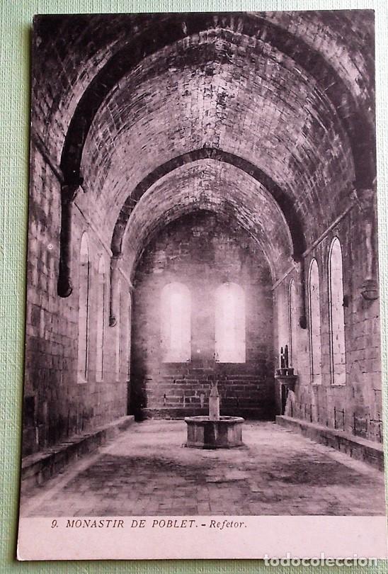Postales: Monasterio de Poblet. 9 Refetor. Nueva. Usada
