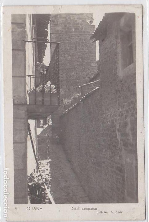 Postales: oliana, detall campanar, lerida