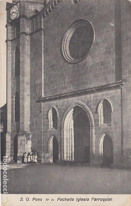 Postales: j.o., pons, ponts, fachada iglesia parroquial, lerida