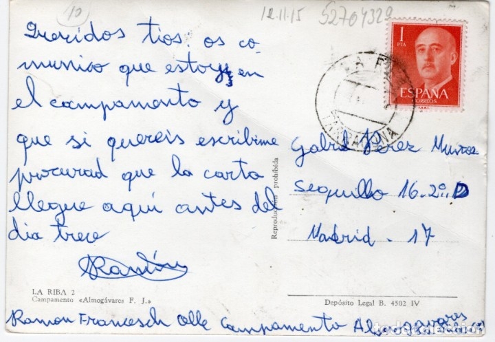Postales: la riba. 2 campamento almog&aacute;vares - Foto 2