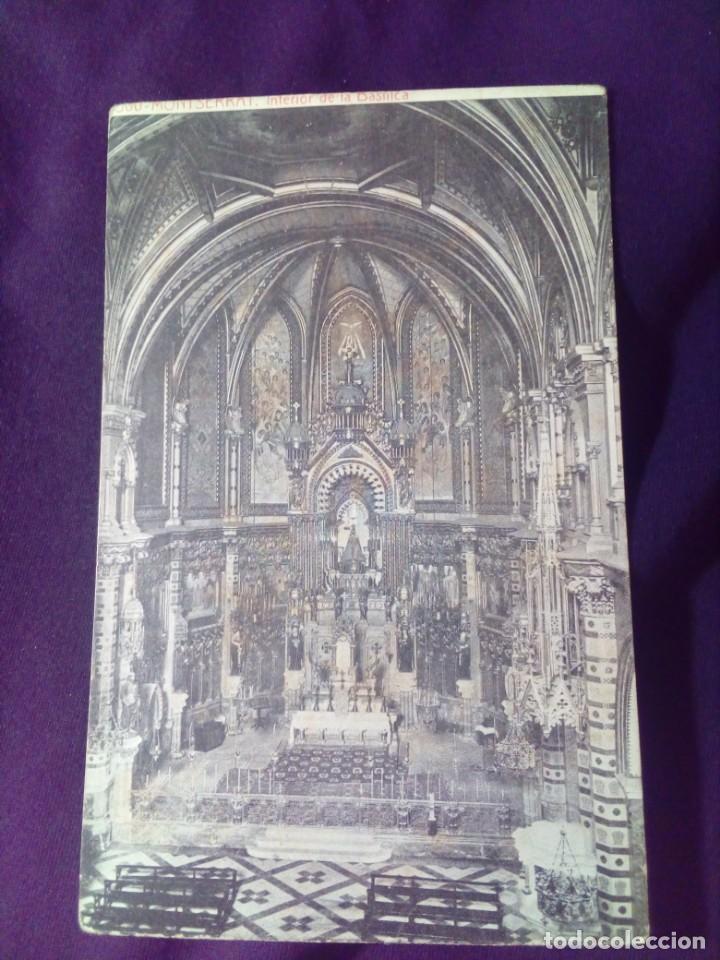 Postales: Postal Montserrat 300? Interior de la Bas&iacute;lica sin circular Thomas - Foto 1
