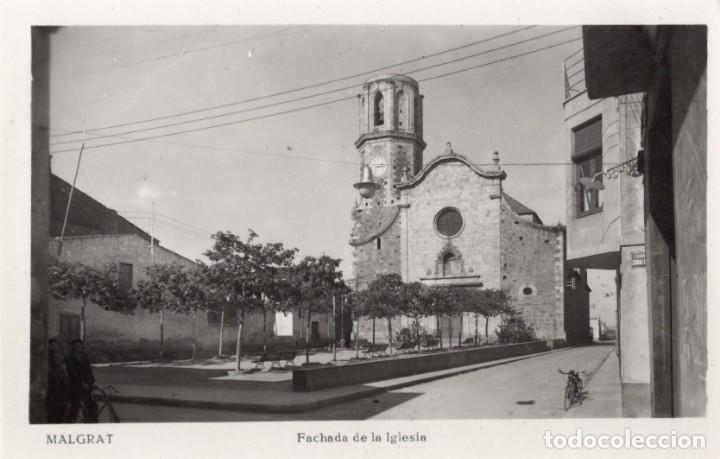 Postales: malgrat. fachada de la iglesia - Foto 1