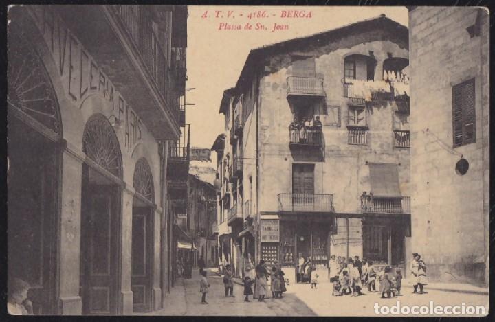 Postales: POSTALES - BERGA. PLA&Ccedil;A DE SANT JOAN. - Foto 1