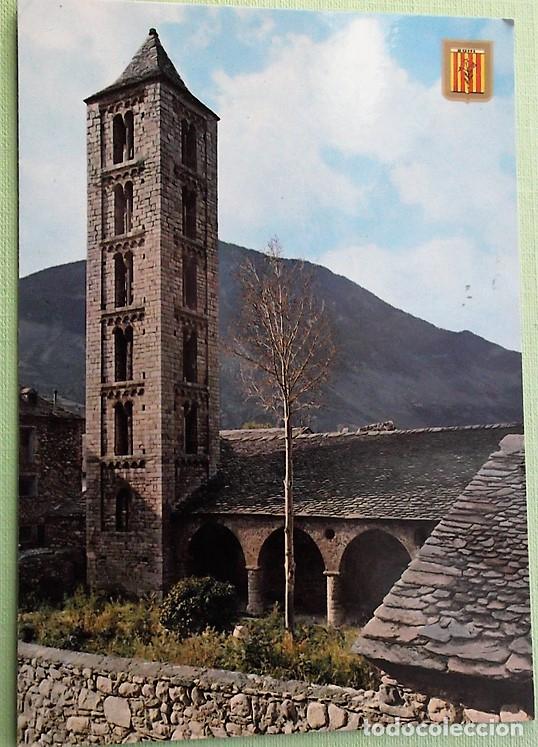 Postales: Erill Laval (Vall de Boh&iacute;). 188 Iglesia rom&aacute;nica de santa Eulalia. escudo de Oro. Nueva. Color