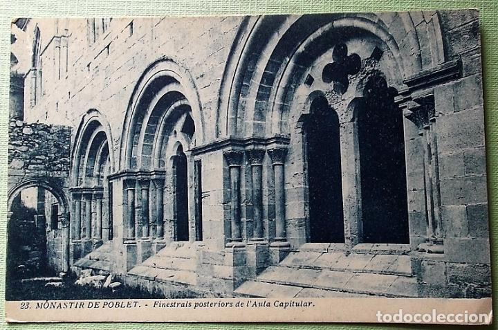 Postales: Monasterio de Poblet. 23 Finestrals posteriors de l'Aula Capitular. Nueva. Blanco/Negro