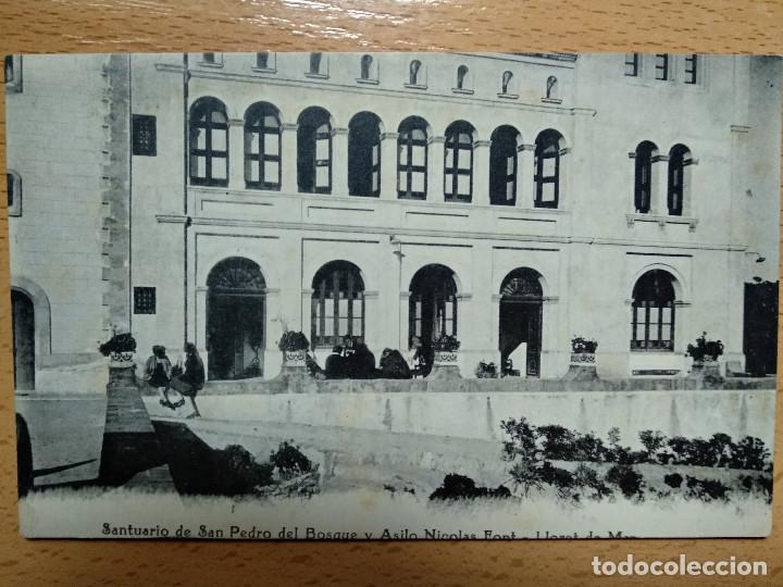 Postales: LLORET DE MAR-SANTUARIO SAN PEDRO DEL BOSQUE-ASILO NICOLAS FONT