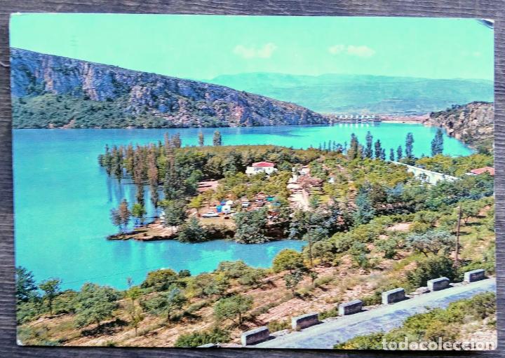 Postales: El Pallars. 5223 Camping Gaset, al borde del Lago de san Antonio. Garc&iacute;a Garrabella. Nueva. Color.Co