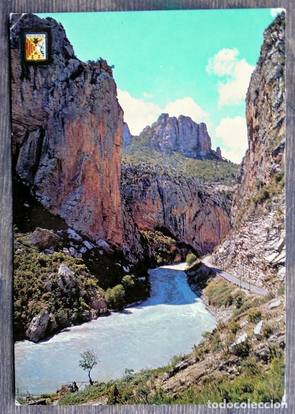 Postales: El Pallars. 970 Congost de Collegats y r&iacute;o Noguera Pallaresa. Escudo de Oro. Nueva. Color.