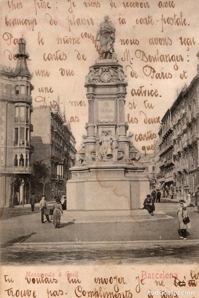 Postales: barcelona. monumento a g&uuml;ell. luis coma - Foto 1