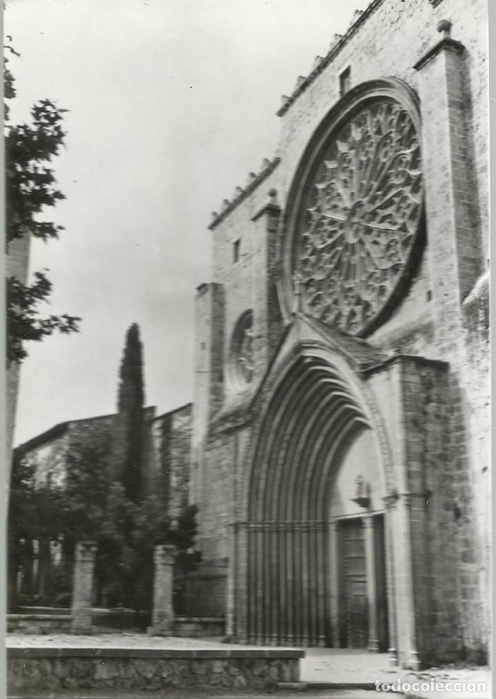 Cartoline: ANTIGUA POSTAL 5 SAN CUGAT DEL VALLES FACHADA DEL REAL MONASTERIO DE SAN CUGAT FOT CABANAS