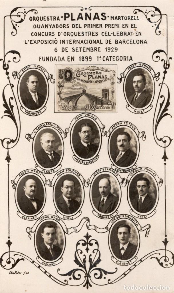Postales: martorell. orquesta planas. fundada en 1899 - Foto 1