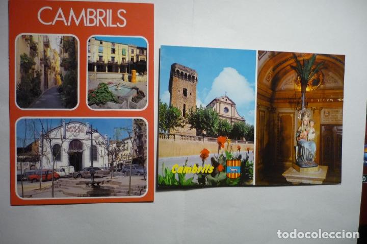 Postales: lote postales cambrils-diversos aspectos y santiario virgen del camino