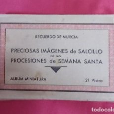 Postales: RECUERDO DE MURCIA. 21 PRECIOSAS DE IMAGENES DE SALCILLO DE LAS PROCESIONES DE SEMANA SANTA