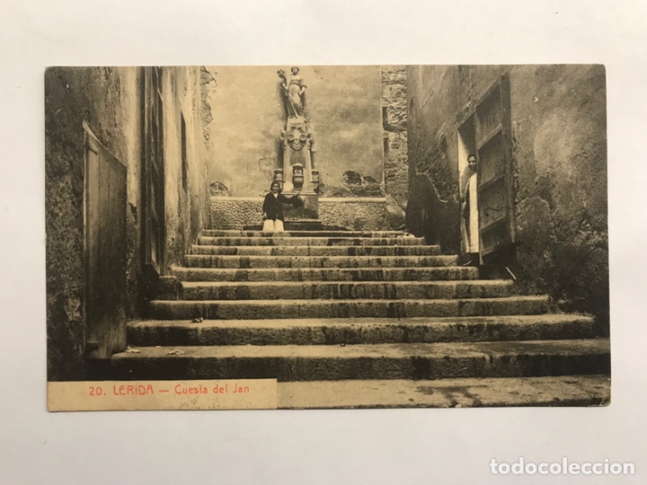 Postales: LERIDA. Postal No.20. Cuesta del Jan. Edita: Sol y Benet (h.1940?)