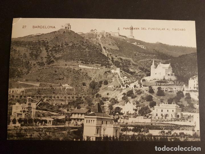 Postales: BARCELONA PANORAMA DEL FUNICULAR AL TIBIDABO - Foto 1