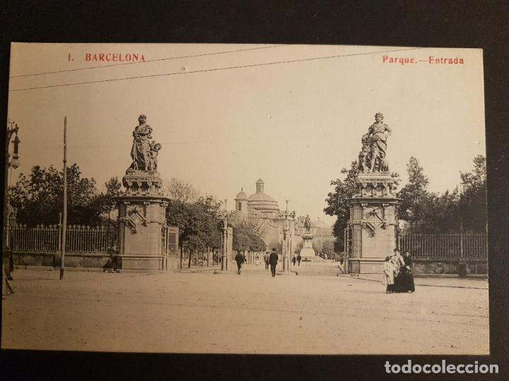 Postales: BARCELONA PARQUE ENTRADA - Foto 1