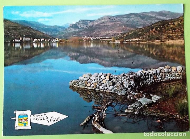 Postales: Pobla de Segur. 520 Vista desde el embalse de San Antonio. Ed. Pergamino. Nueva. Color