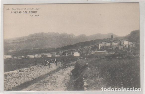 Postales: Riberas del Segre Oliana. 48 Jos&eacute; Claverol Seo Urgel. Reverso dividido. Sin circular.