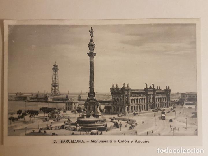 Postales: MONUMENTO A COLON Y ADUANA, BARCELONA - Foto 1