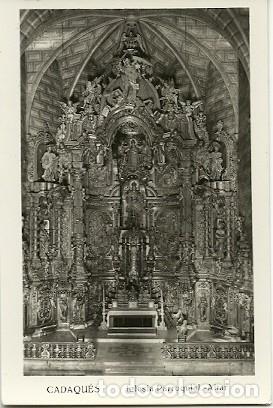 Postkarten: ANTIGUA POSTAL CADAQUES IGLESIA PARROQUIAL ALTAR
