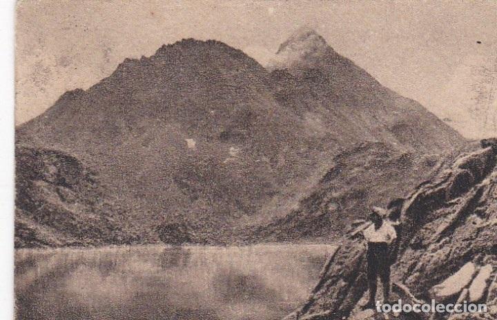 Postais: Postal original. D&eacute;cada 30. L&eacute;rida. Pirineo de L&eacute;rida. Vista del Lago de Peguera. n&ordm; 1051