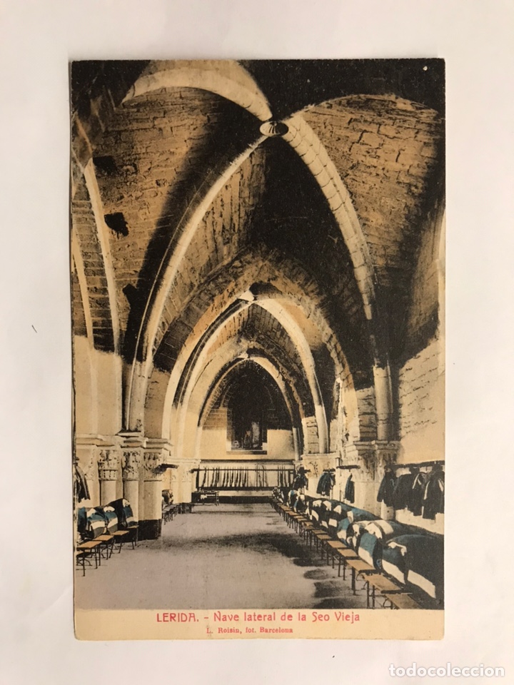 Postales: LERIDA. Postal. Nave lateral de la Seo Vieja. Edita: foto L. Roisin (h.1940?)