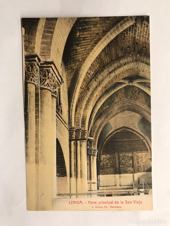 Postales: LERIDA. Postal. Nave Principal de la Seo Vieja. Edita: foto L. Roisin (h.1940?)
