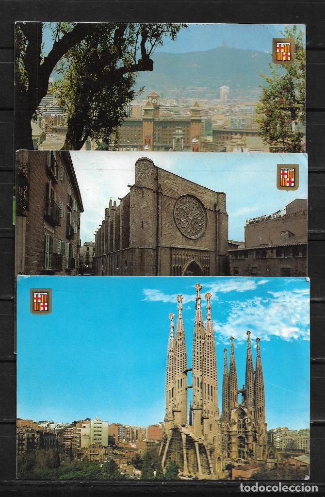 Postales: Barcelona lote de 3 postales sin circular - Foto 1