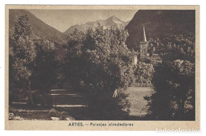 Postales: ARTIES.- PAISAJES ALREDEDORES. HUECOGRABADO RIEUSSET. L&Eacute;RIDA- SIN CIRCULAR