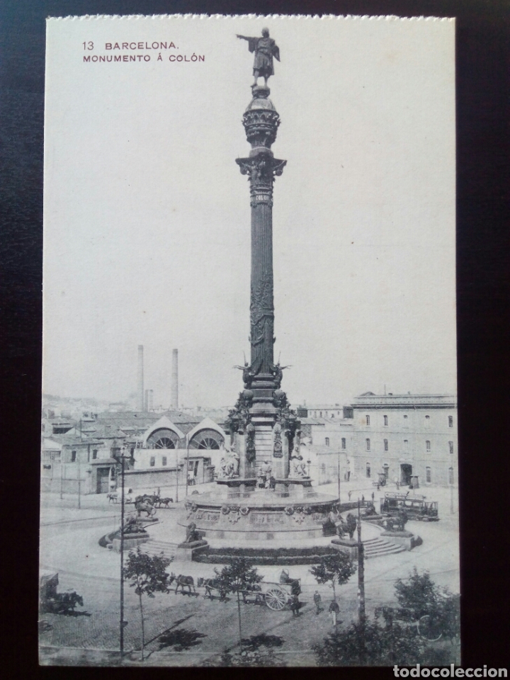 Postales: Postal de Barcelona. Monumento a Col&oacute;n. - Foto 1