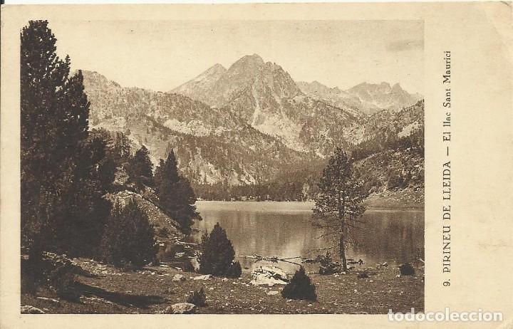 Postales: Pirineu de Lleida. El llac de Sant Maurici. 9. Jarabe de fosfato Modesto Cuixart. Postal
