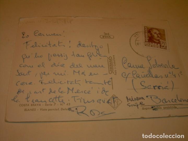 Postales: ANTIGUA POSTAL......BLANES. - Foto 2